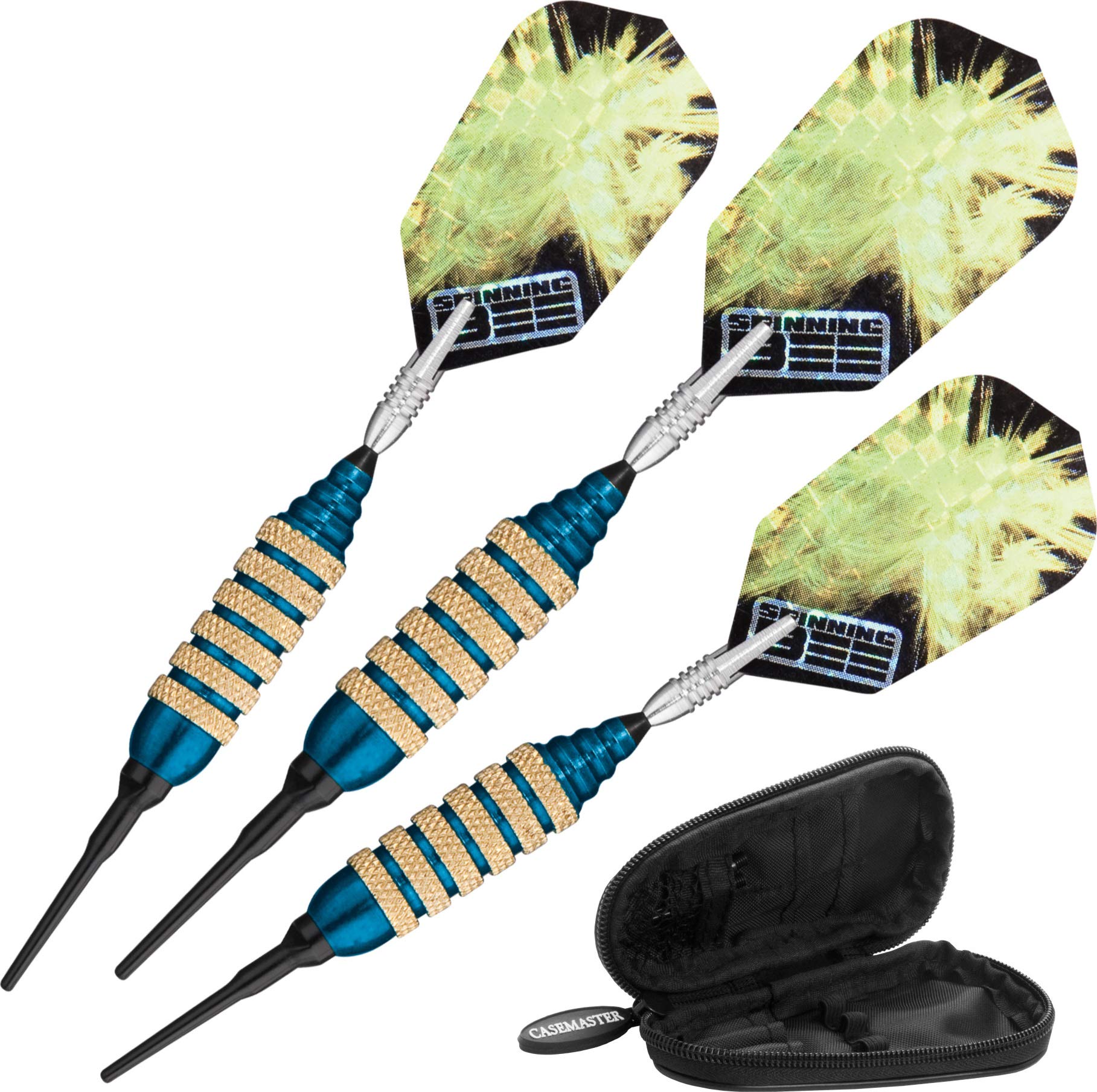 Foto 1 | Dardos Soft Tip Viper Spinning Bee, 16 G, Con Funda Casemaster, Azul - Venta Internacional.