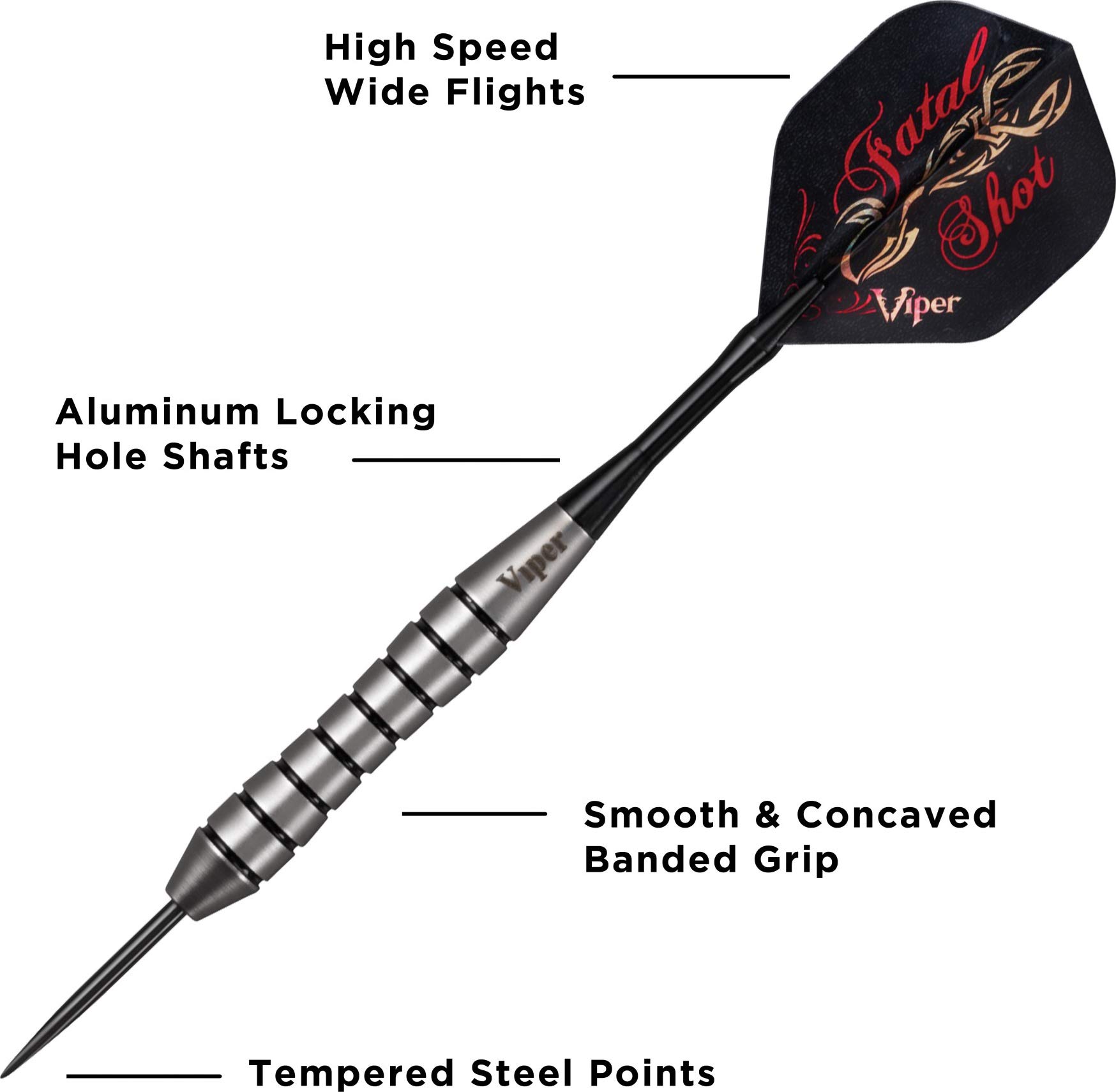 Foto 4 pulgar | Juego De Dardos Viper Underground Fatal Shot Con Punta De Acero, 24 G - Venta Internacional.