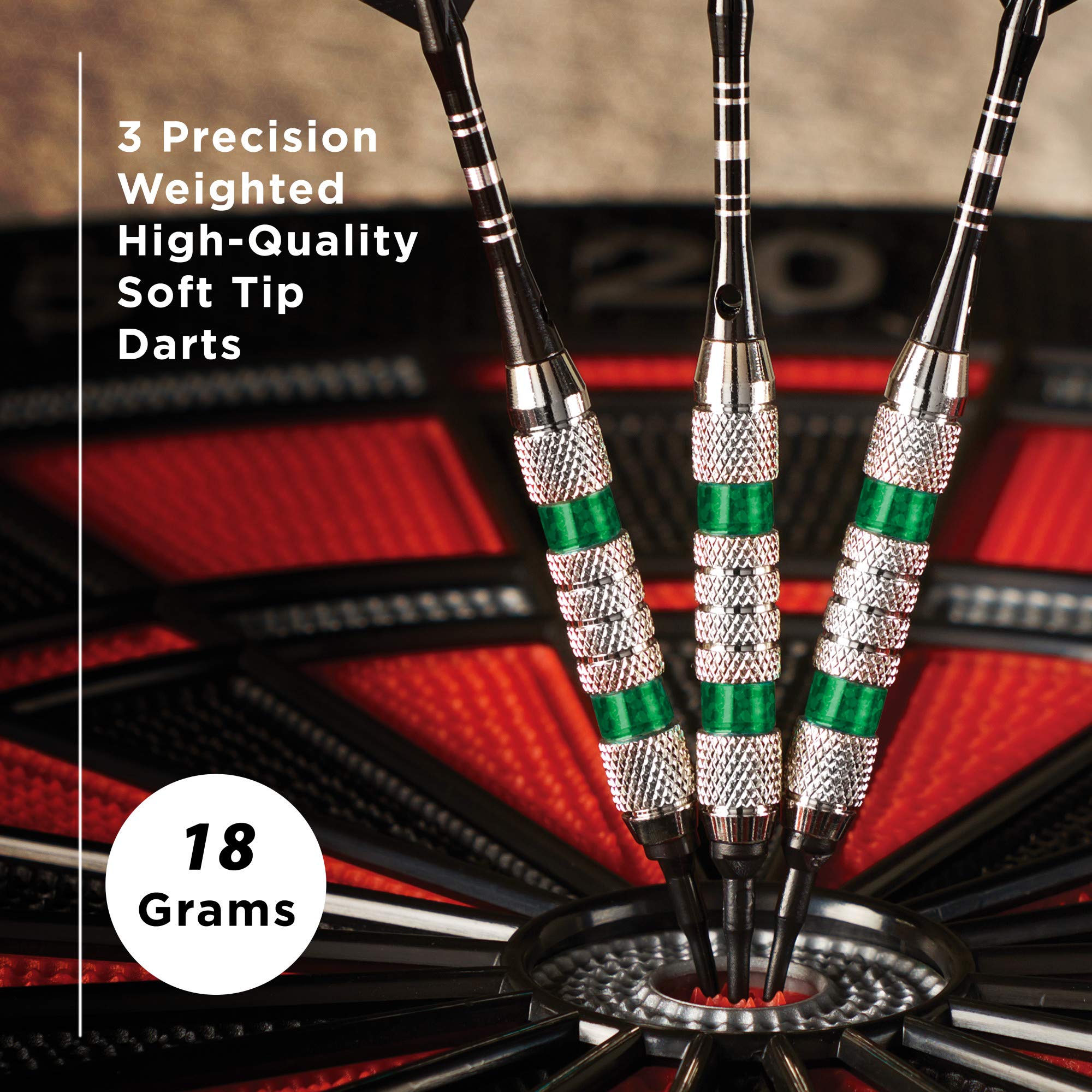 Foto 2 | Soft Tip Darts Viper Wind Runner, 18 G, Con Anillos Verdes - Venta Internacional.
