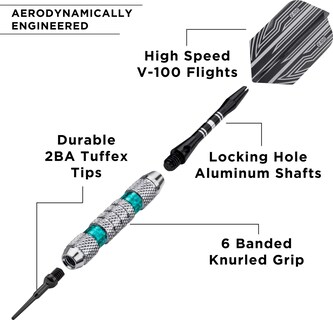 Foto 6 | Soft Tip Darts Viper Wind Runner, 18 G, Con Anillos Verdes - Venta Internacional.