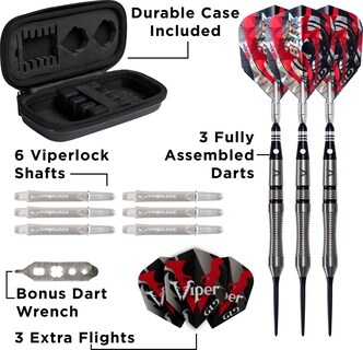 Foto 4 | Juego De Dardos Viper Blitz 95 Con Punta De Acero De Tungsteno, 22 G, Con Funda - Venta Internacional.