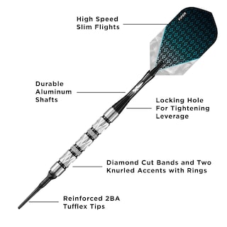 Foto 2 | Dardos Soft Tip Viper Diamond, 90% Tungsteno, 16 G, Con Funda - Venta Internacional.