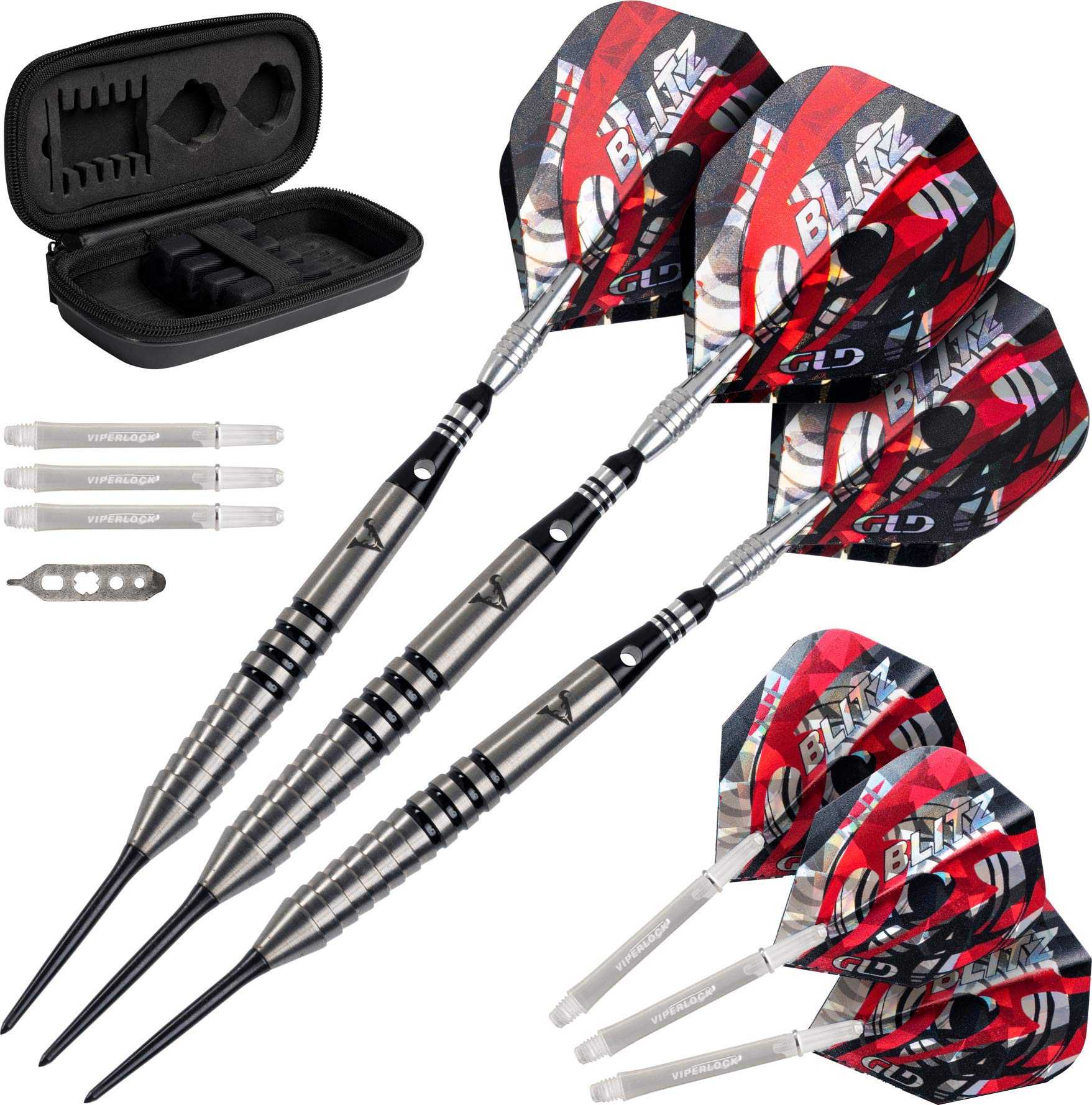 Foto 2 pulgar | Juego De Dardos Viper Blitz 95 Con Punta De Acero De Tungsteno, 26 G, Con Funda - Venta Internacional.