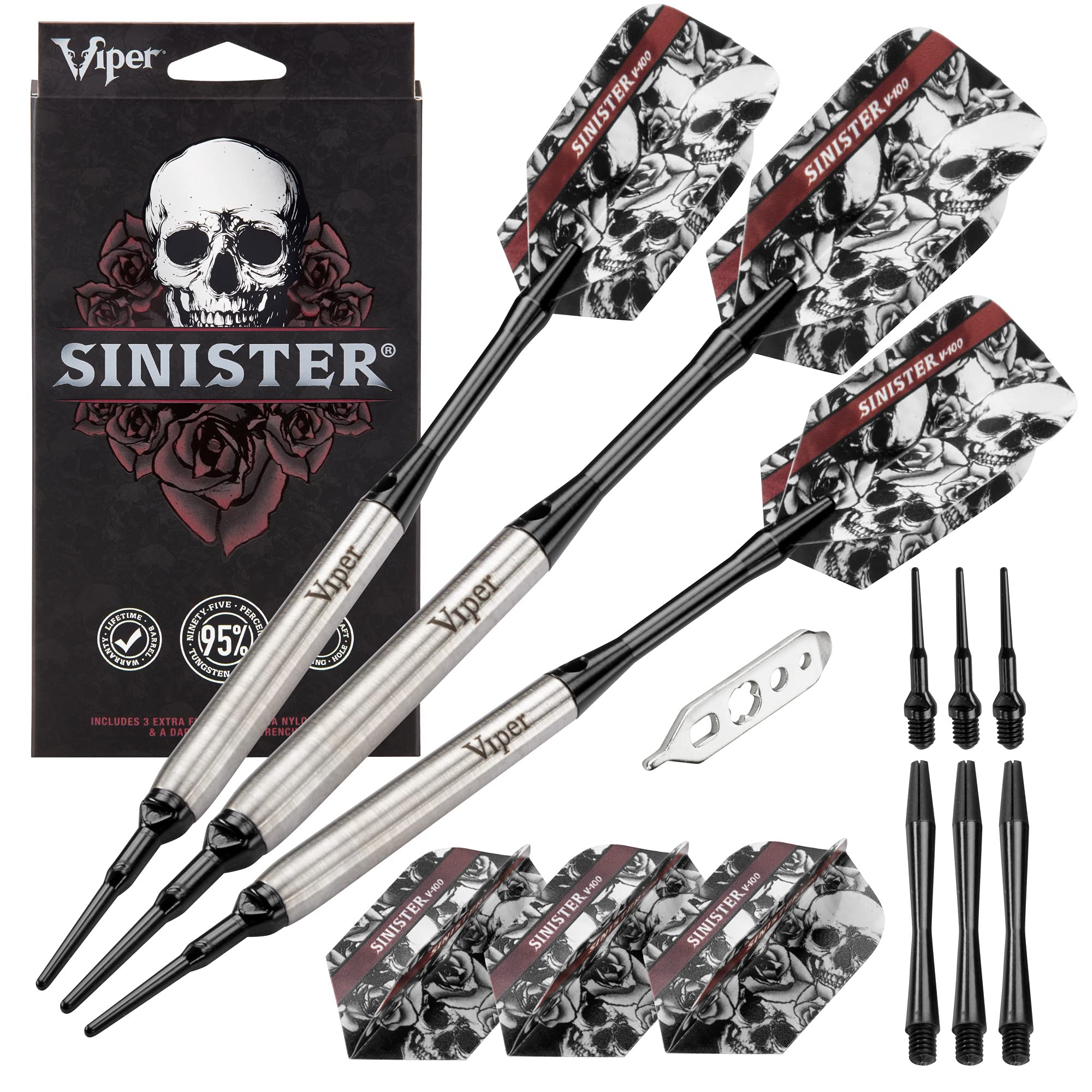 Foto 2 pulgar | Barril Darts Viper Teardrop, 16 G, Tungsteno Con Accesorios, Color Plateado - Venta Internacional.