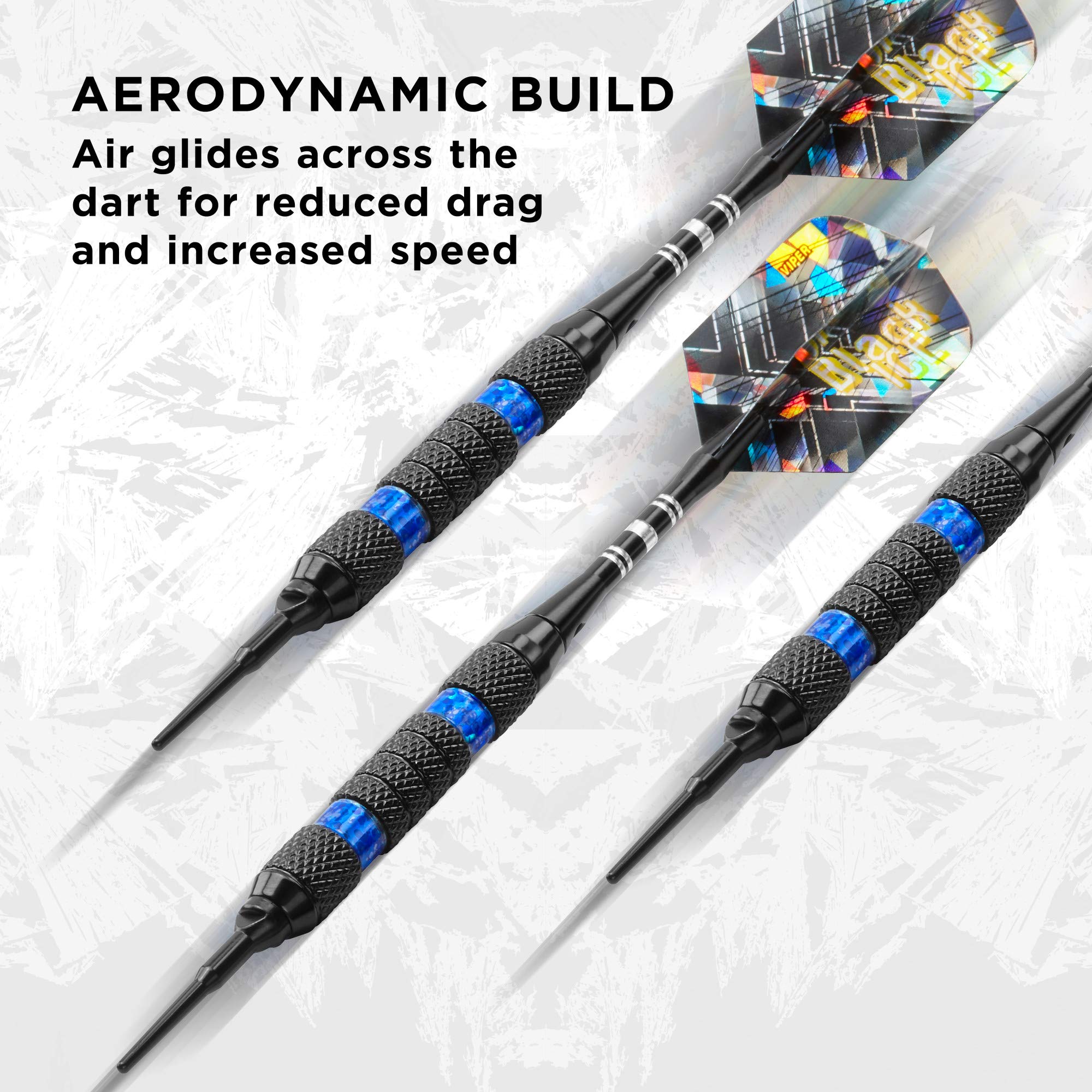 Foto 4 pulgar | Darts Viper Black Ice Soft Tip, 18 G, Con Anillos Azules - Venta Internacional.