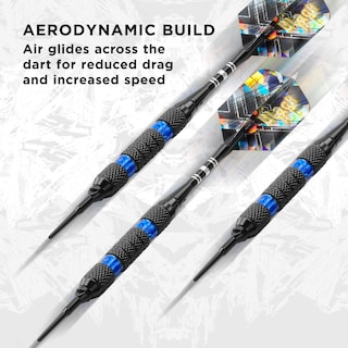 Foto 3 | Darts Viper Black Ice Soft Tip, 18 G, Con Anillos Azules - Venta Internacional.