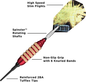 Foto 3 | Darts Viper Spinning Bee, Punta Blanda, 16 G, Con Funda Casemaster, Roja - Venta Internacional.
