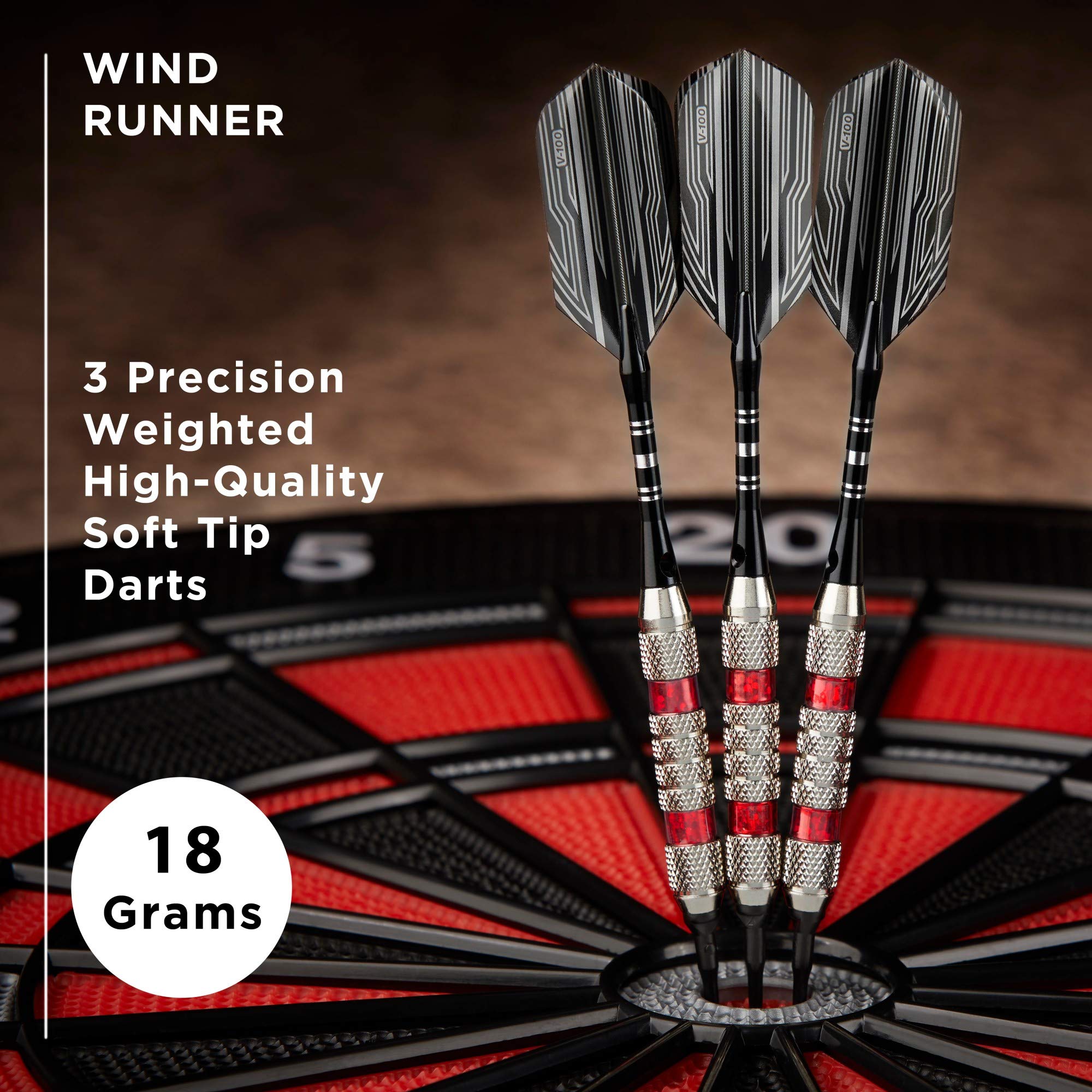 Foto 3 pulgar | Darts Viper Wind Runner, Punta Blanda, 18 G, Con Anillos Rojos - Venta Internacional.
