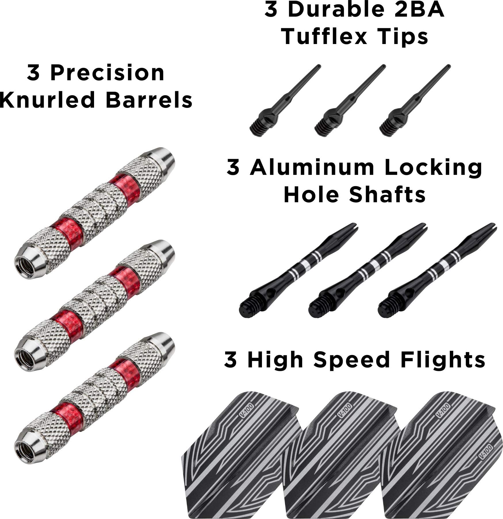 Foto 6 pulgar | Darts Viper Wind Runner, Punta Blanda, 18 G, Con Anillos Rojos - Venta Internacional.