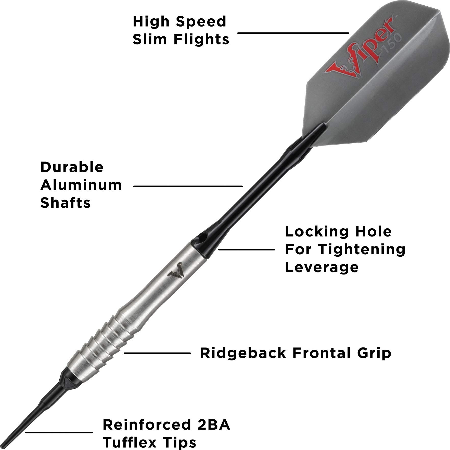 Foto 4 pulgar | Darts Viper V Factor 90 10, Punta Blanda De Tungsteno, 20 G, Con Funda - Venta Internacional.