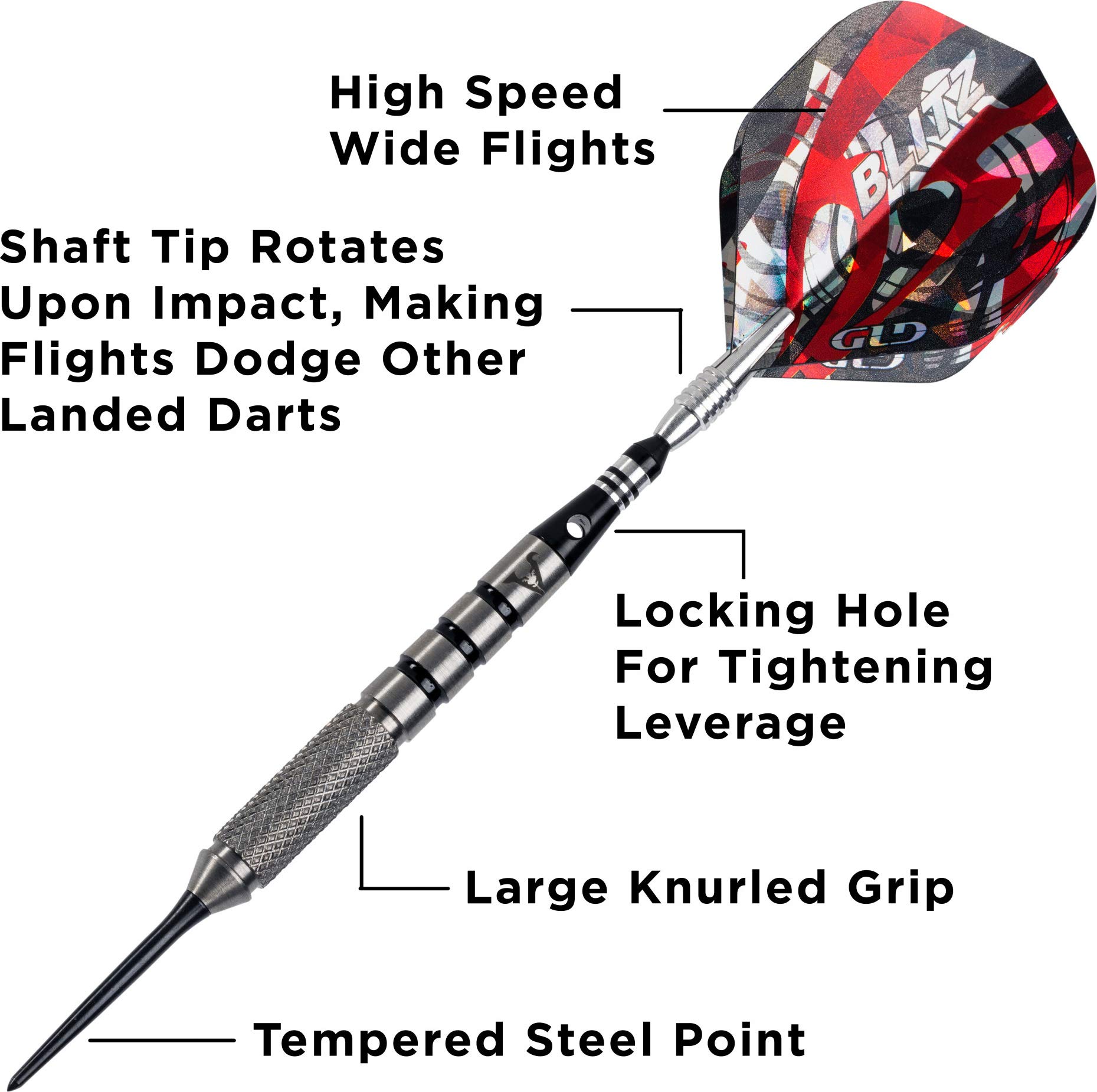 Foto 4 pulgar | Juego De Dardos Viper Blitz 95 Con Punta De Acero De Tungsteno, 24 G, Con Funda - Venta Internacional.
