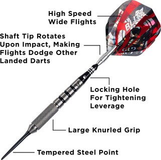 Foto 3 | Juego De Dardos Viper Blitz 95 Con Punta De Acero De Tungsteno, 24 G, Con Funda - Venta Internacional.