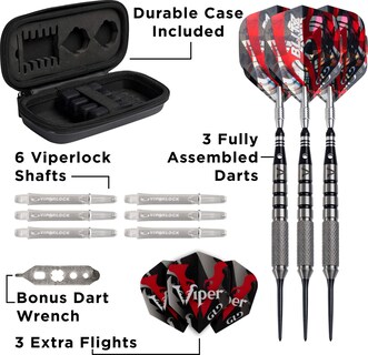 Foto 4 | Juego De Dardos Viper Blitz 95 Con Punta De Acero De Tungsteno, 24 G, Con Funda - Venta Internacional.