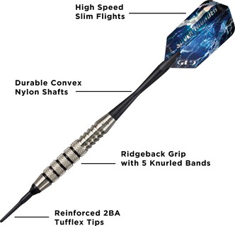 Foto 3 | Soft Tip Darts Viper Silver Thunder, 18 G, Para Adultos, Color Negro - Venta Internacional.