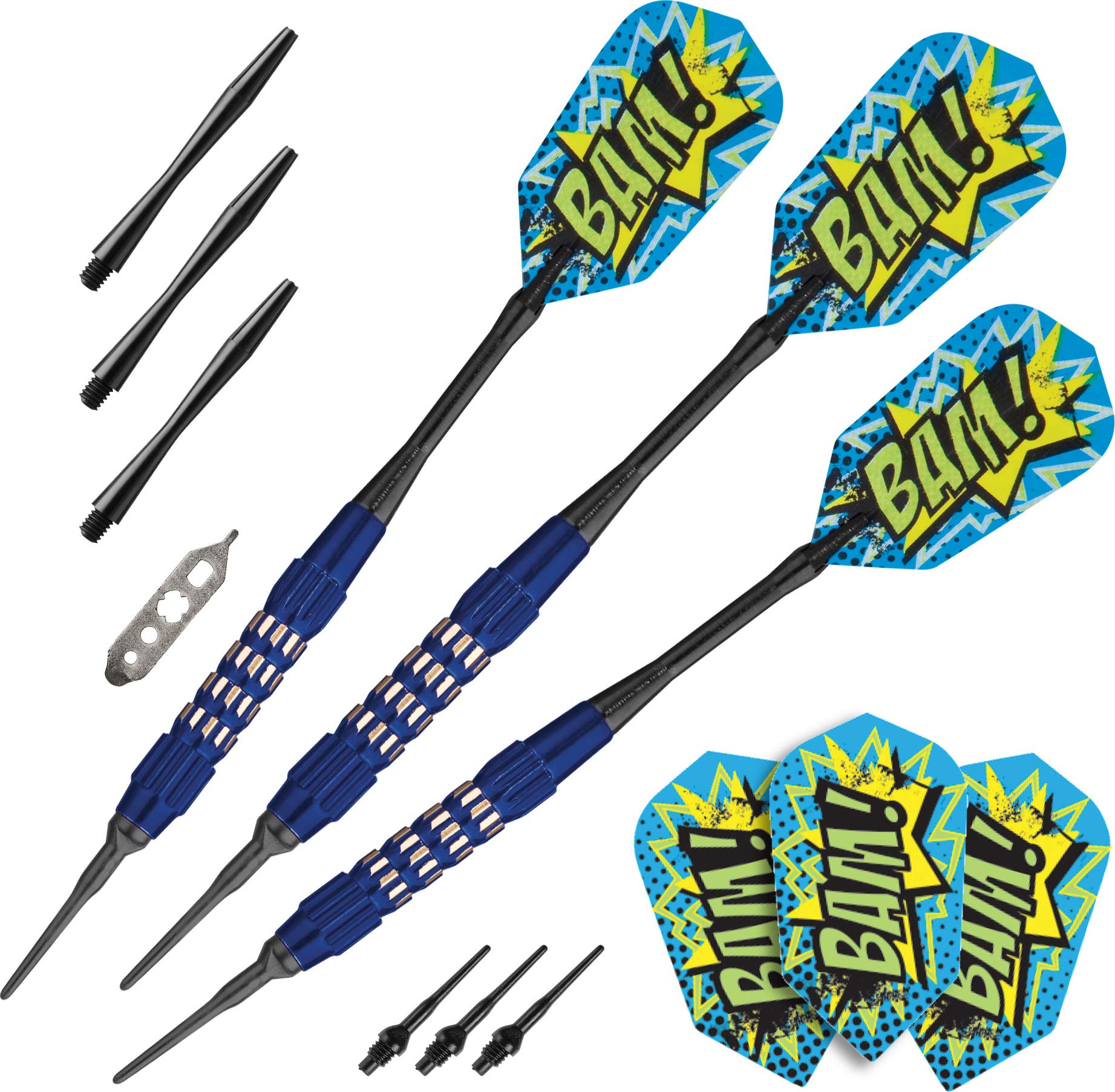 Foto 2 pulgar | Darts Viper Comix Bam Soft Tip, 18 G, Azul Con Accesorios - Venta Internacional.