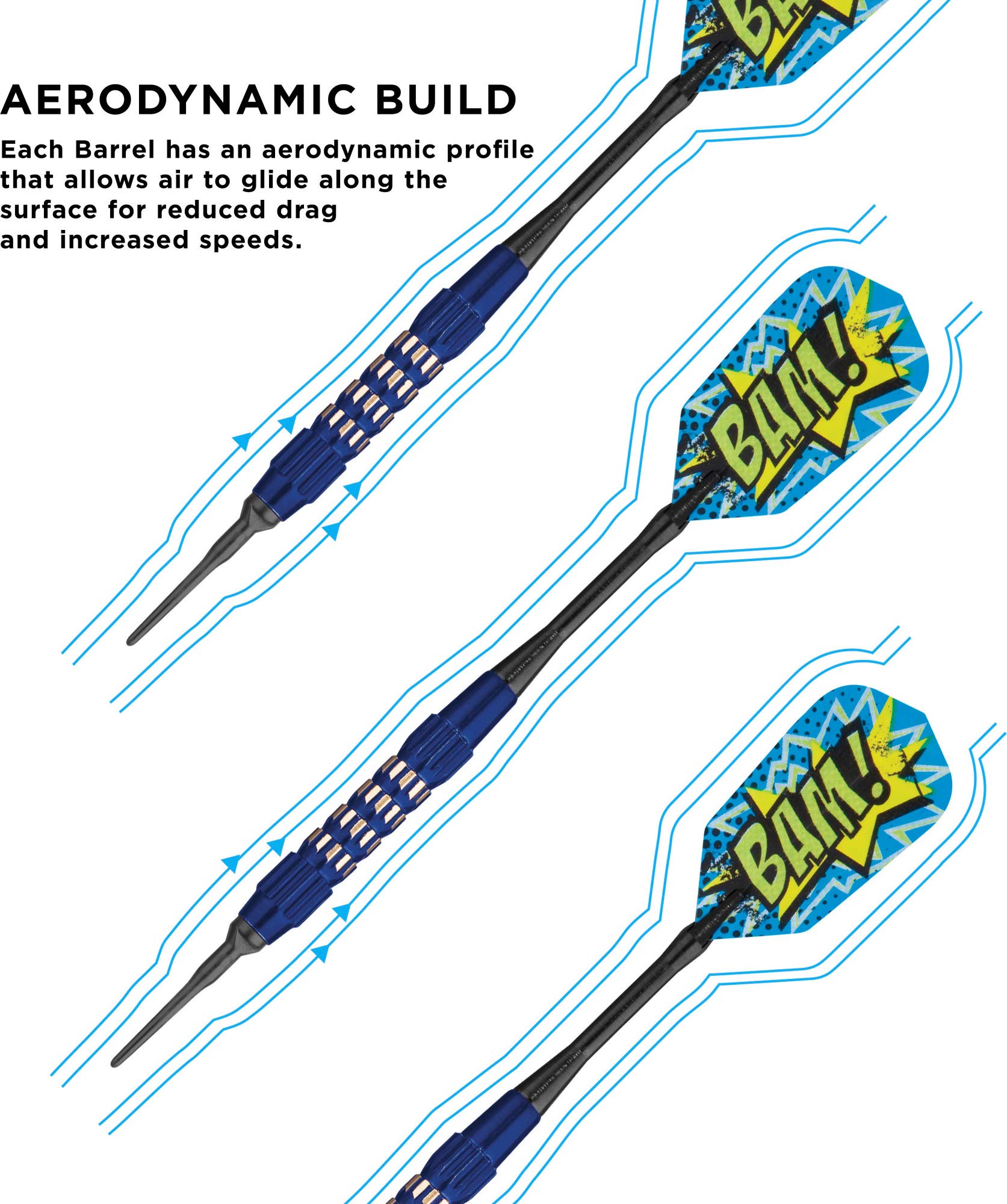 Foto 7 | Darts Viper Comix Bam Soft Tip, 18 G, Azul Con Accesorios - Venta Internacional.