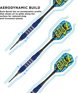 Foto 7 | Darts Viper Comix Bam Soft Tip, 18 G, Azul Con Accesorios - Venta Internacional.