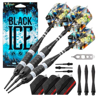 Foto 1 | Darts Viper Black Ice Soft Tip 16 G Con Anillos Plateados - Venta Internacional.