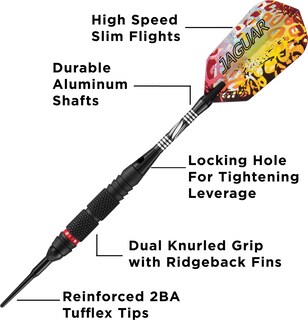Foto 3 | Darts Viper Jaguar 80, Punta Blanda De Tungsteno, 18 G, Con Funda Para Adulto - Venta Internacional.