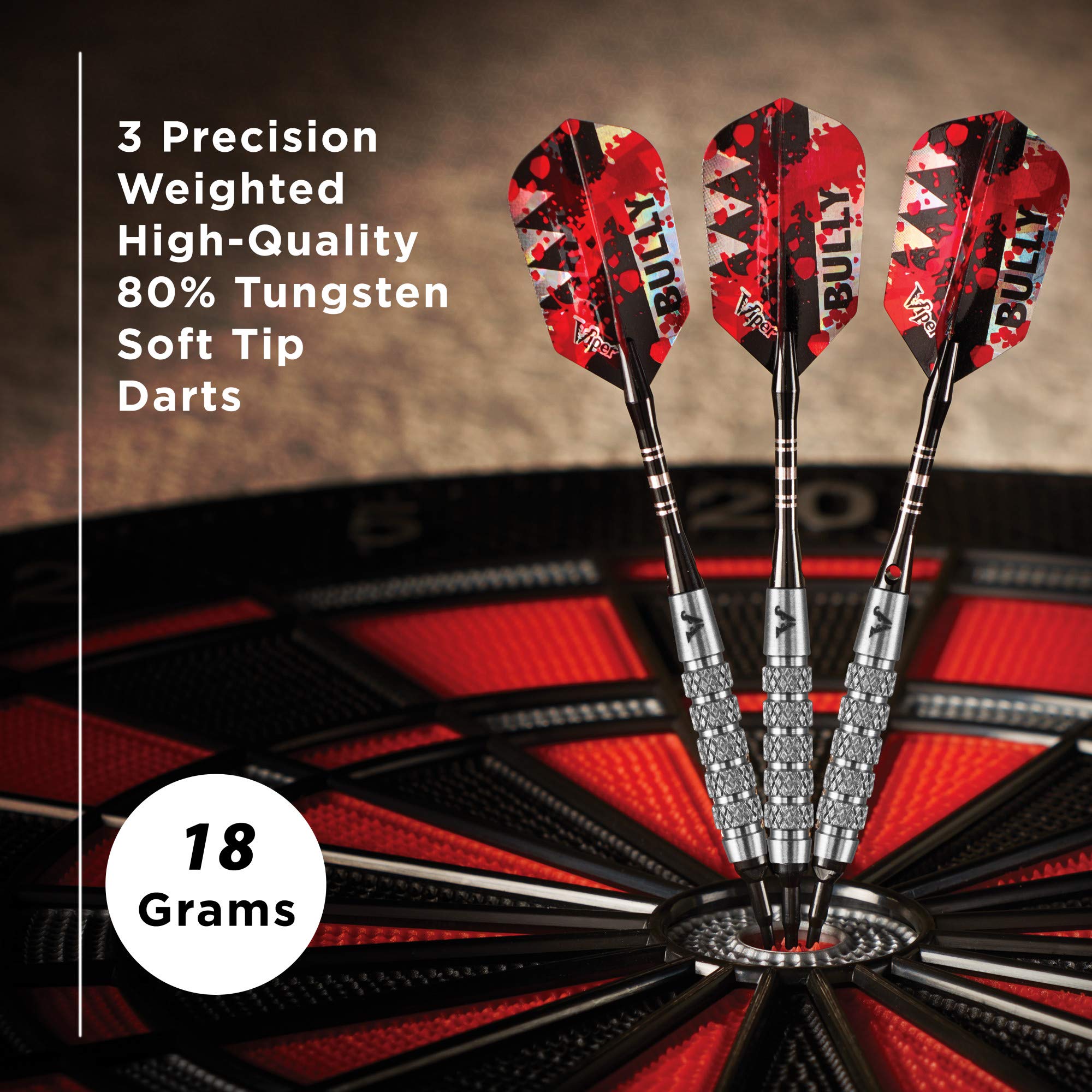 Foto 3 pulgar | Darts Viper Bully, 80% Tungsteno, Punta Blanda, 18 G, Con Funda - Venta Internacional.