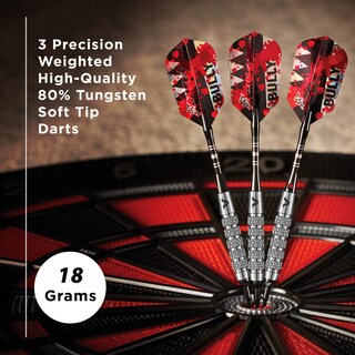 Foto 2 | Darts Viper Bully, 80% Tungsteno, Punta Blanda, 18 G, Con Funda - Venta Internacional.