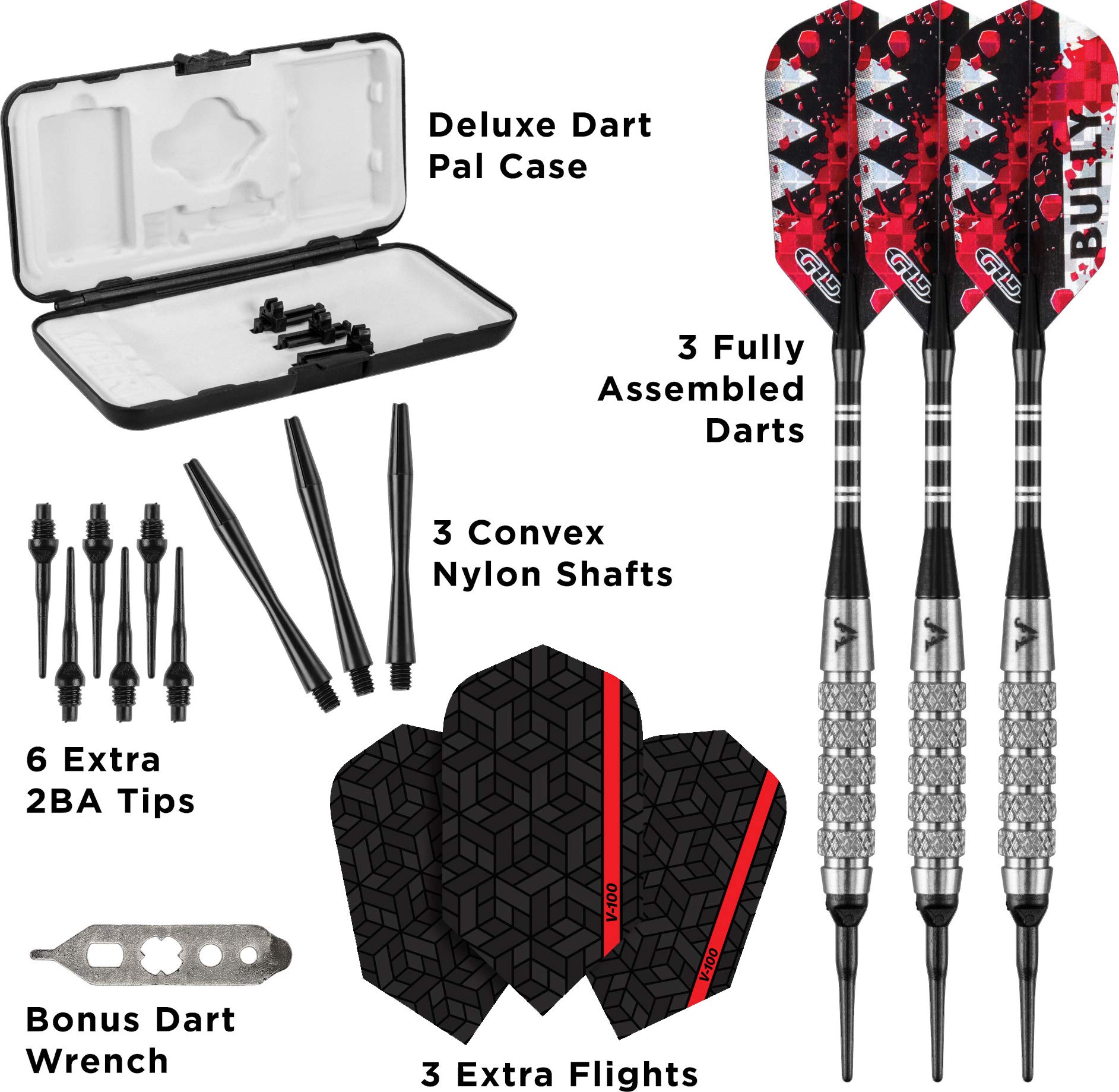 Foto 4 | Darts Viper Bully, 80% Tungsteno, Punta Blanda, 18 G, Con Funda - Venta Internacional.