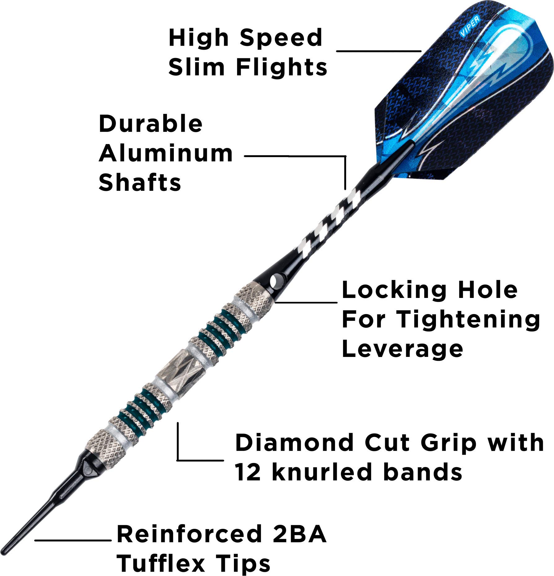 Foto 4 pulgar | Juego De Dardos Viper Astro, 80% Tungsteno, Punta Blanda Con Funda, 18 G - Venta Internacional.