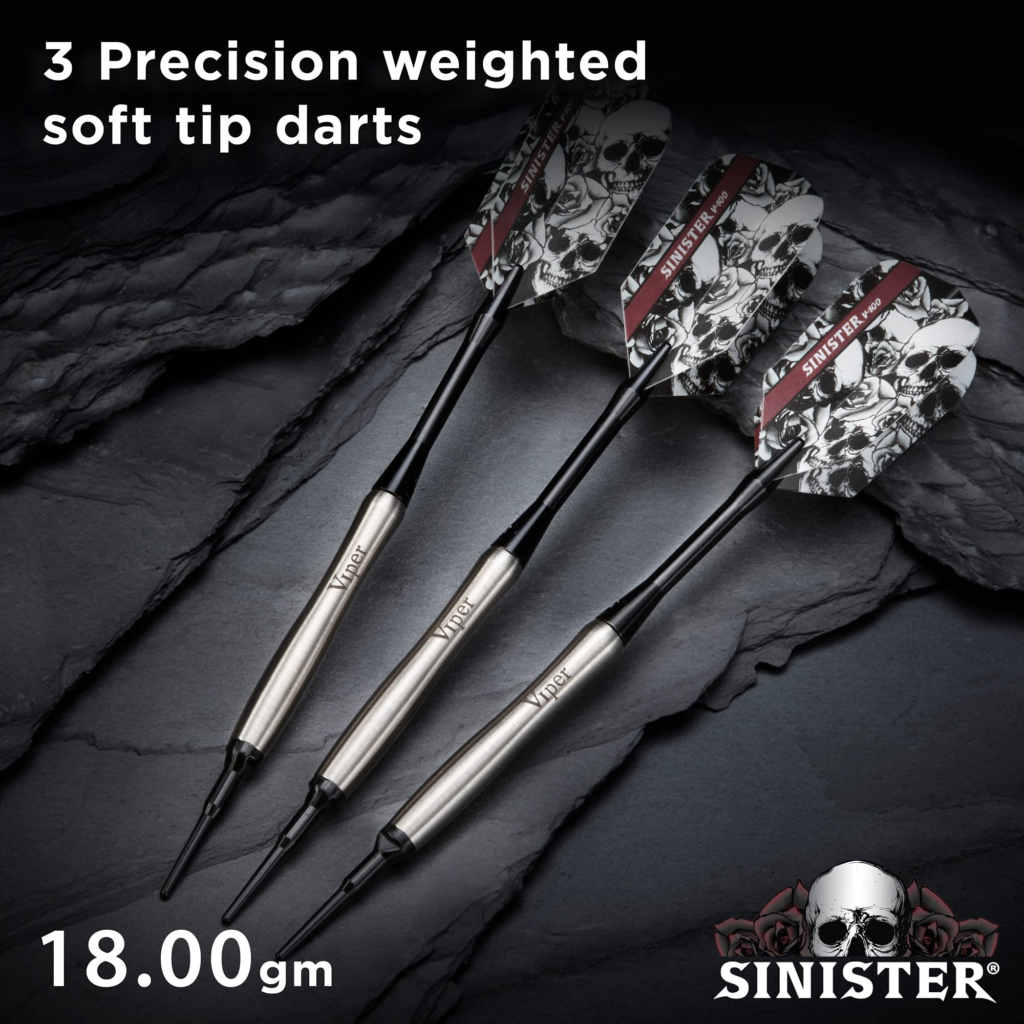 Foto 6 | Barril Contorneado Darts Viper, 18 G, Tungsteno Con Accesorios, Plateado - Venta Internacional.