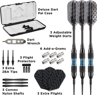 Foto 4 | Darts Viper Bobcat, Peso Ajustable, Punta Blanda, 16-19 G, Con Funda - Venta Internacional.