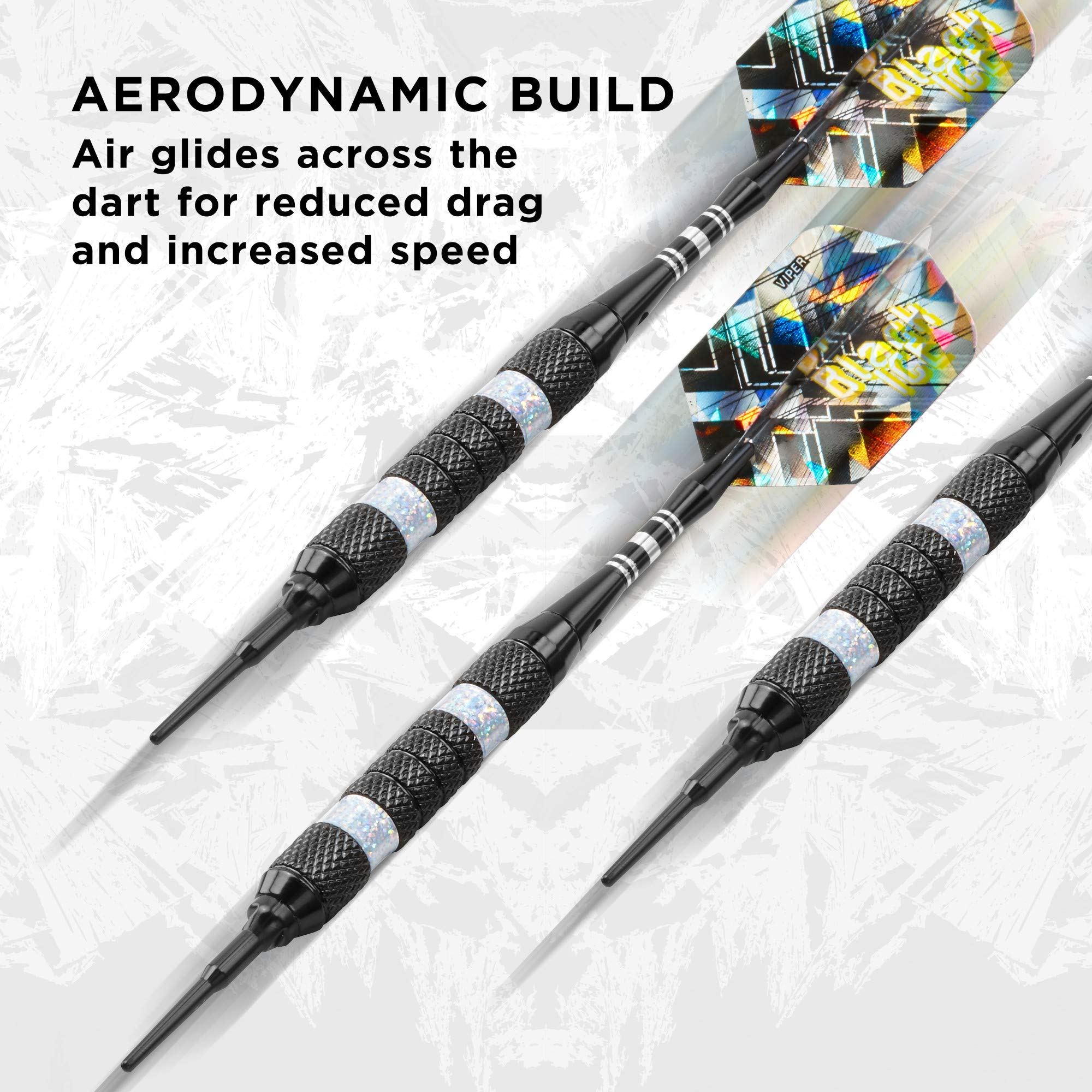 Foto 3 | Darts Viper Black Ice Soft Tip, 18 G, Con Anillos Plateados - Venta Internacional.