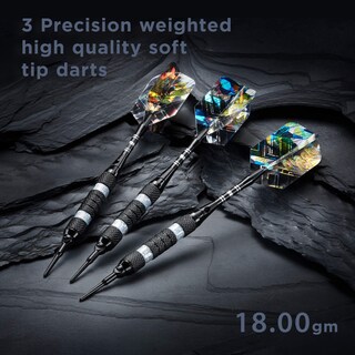 Foto 6 | Darts Viper Black Ice Soft Tip, 18 G, Con Anillos Plateados - Venta Internacional.