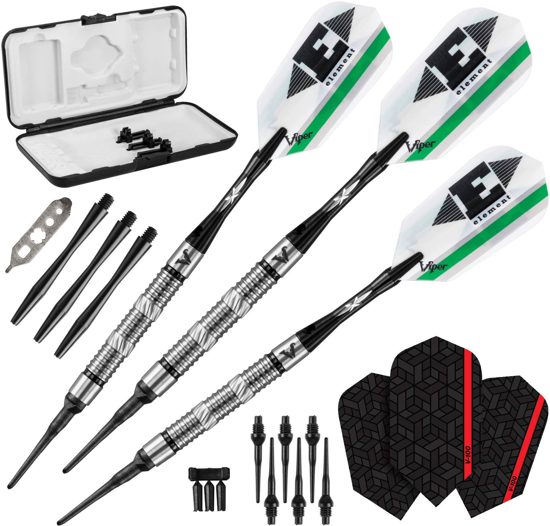 Foto 2 pulgar | Barril Darts Viper Ringed De Tungsteno Y Níquel De 18 G Con Funda - Venta Internacional.