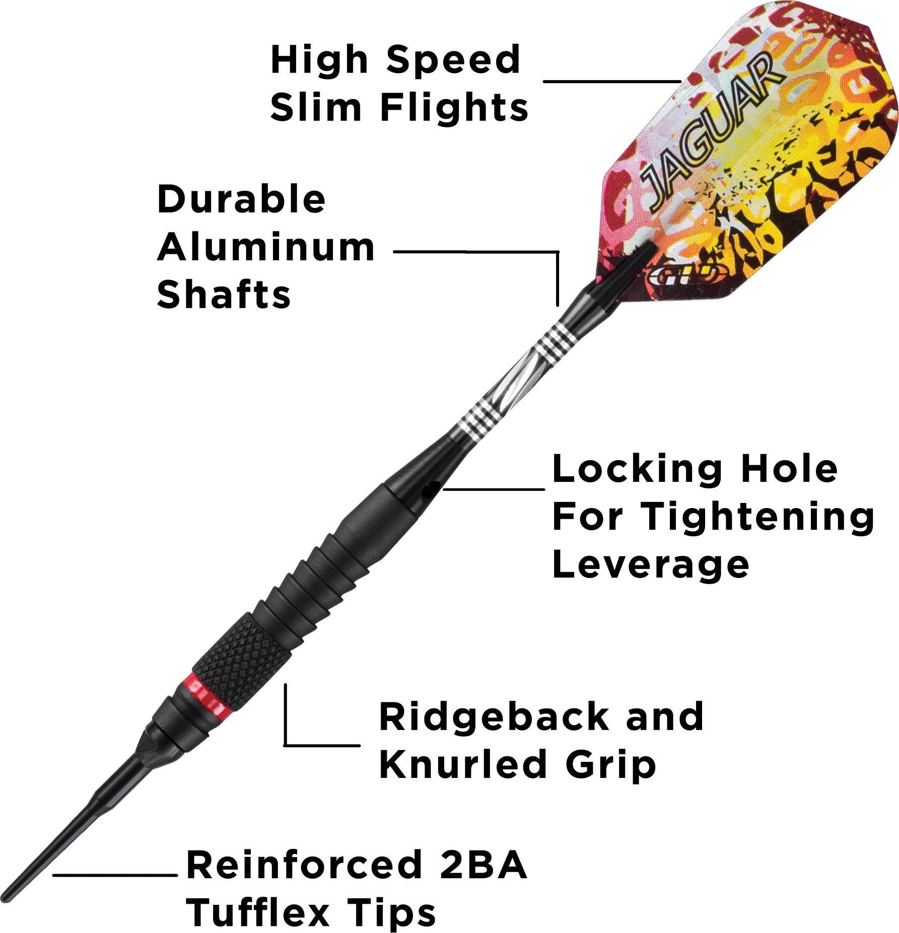 Foto 4 pulgar | Darts Viper Jaguar 80, Punta Blanda De Tungsteno, 18 G, Con Funda Para Adulto - Venta Internacional.