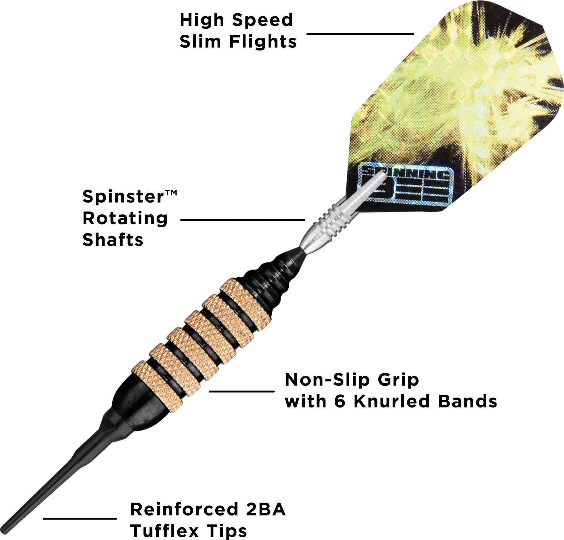Foto 4 pulgar | Darts Viper Spinning Bee, Punta Blanda, 16 G, Con Funda Casemaster - Venta Internacional.