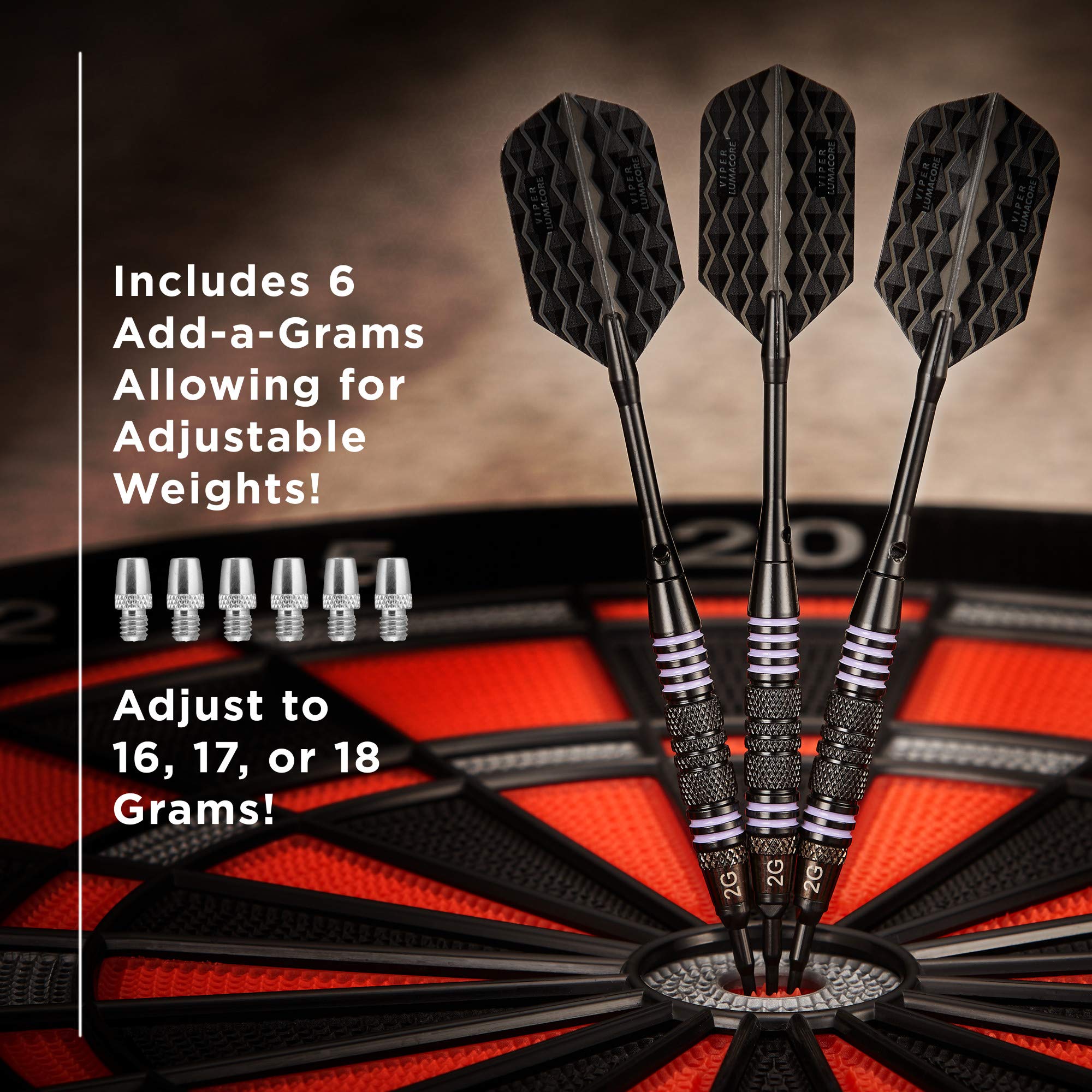 Foto 3 pulgar | Darts Viper Bobcat, Peso Ajustable, Punta Blanda, 16-18 G, Con Funda - Venta Internacional.
