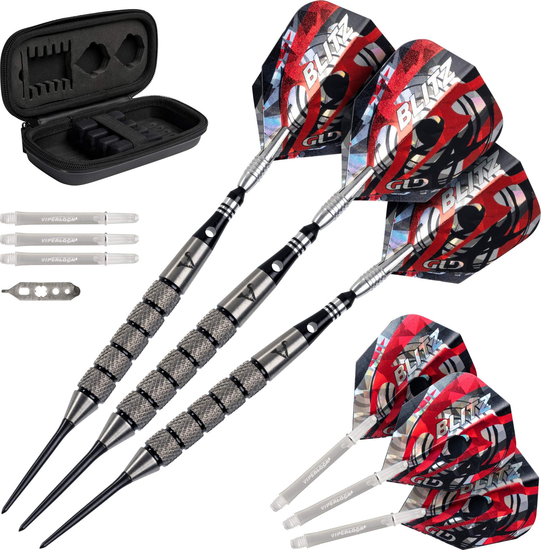 Foto 2 pulgar | Juego De Dardos Viper Blitz 95 Con Punta De Acero De Tungsteno, 28 G, Con Funda - Venta Internacional.