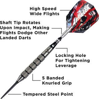 Foto 3 | Juego De Dardos Viper Blitz 95 Con Punta De Acero De Tungsteno, 28 G, Con Funda - Venta Internacional.