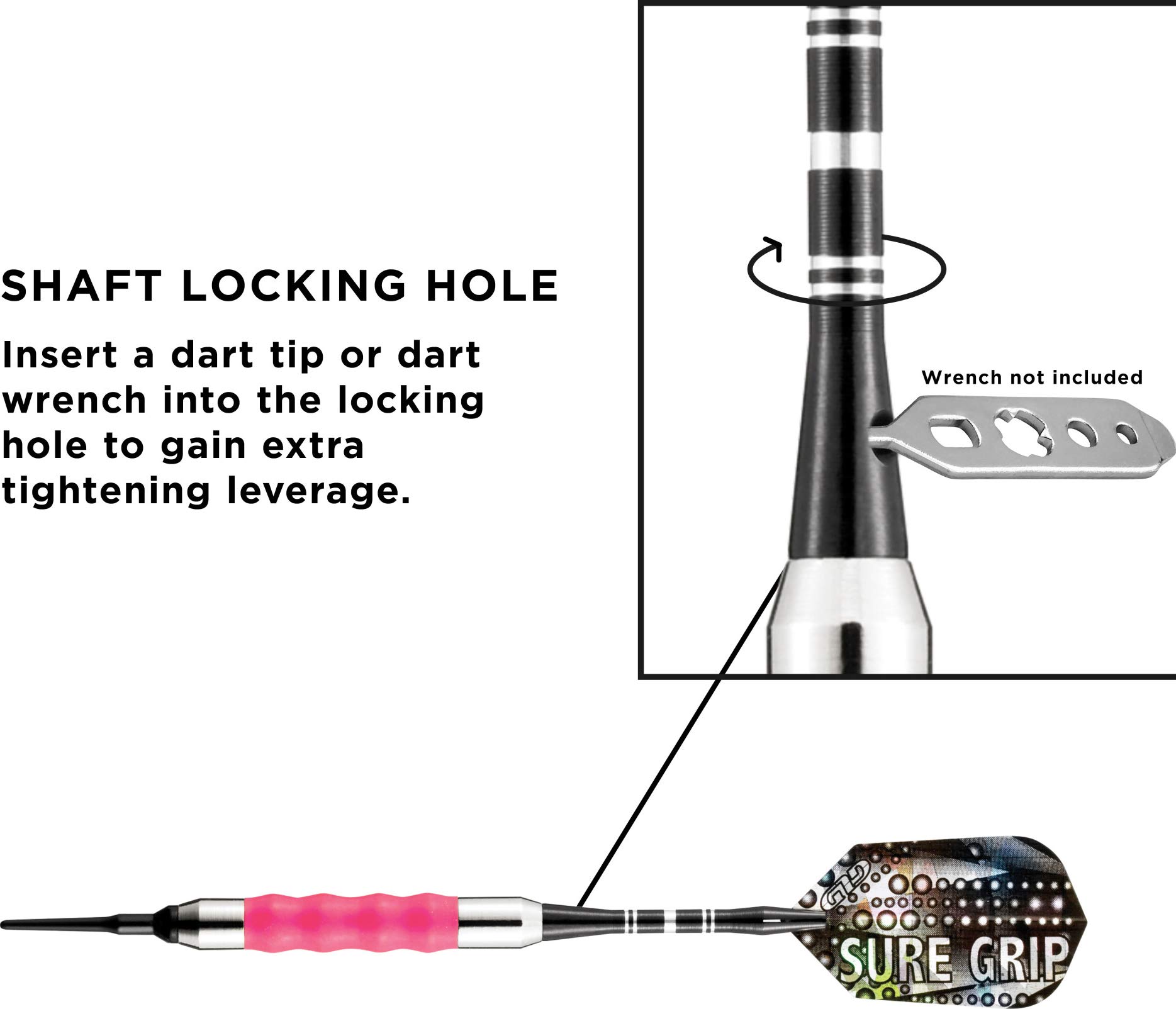 Foto 5 | Dardos Viper Sure Grip Soft Tip 18 g Chapado en Níquel Rosa y Plateado - Venta Internacional