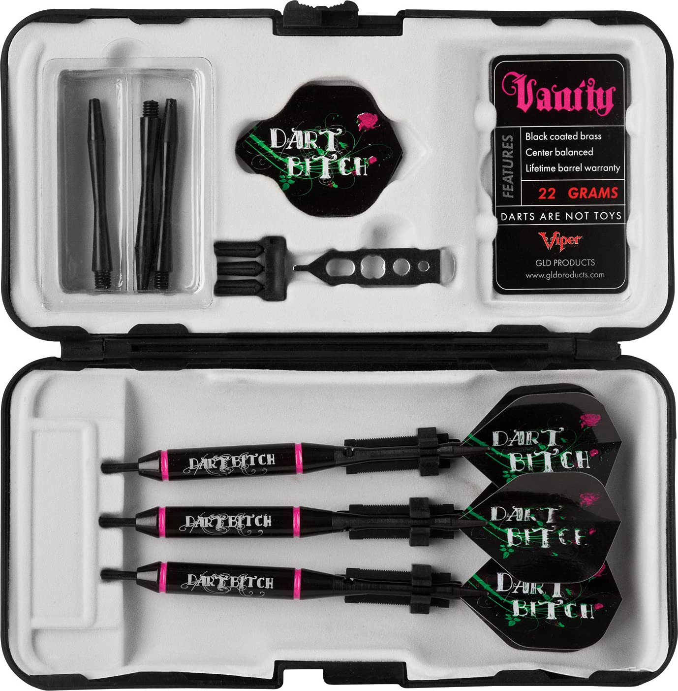 Foto 4 pulgar | Juego de Dardos Viper Vanity Series Dart B*tch con Punta de Acero 22 g con Funda - Venta Internacional
