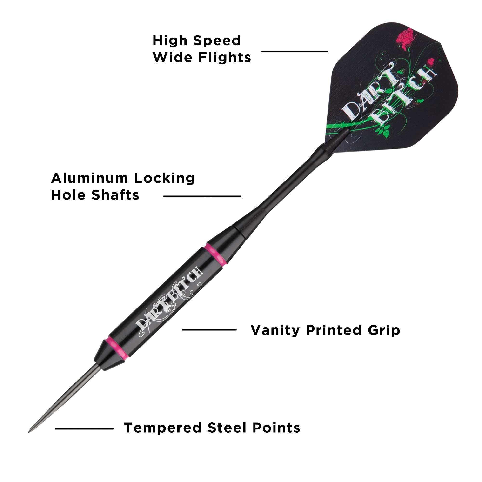 Foto 6 pulgar | Juego de Dardos Viper Vanity Series Dart B*tch con Punta de Acero 22 g con Funda - Venta Internacional