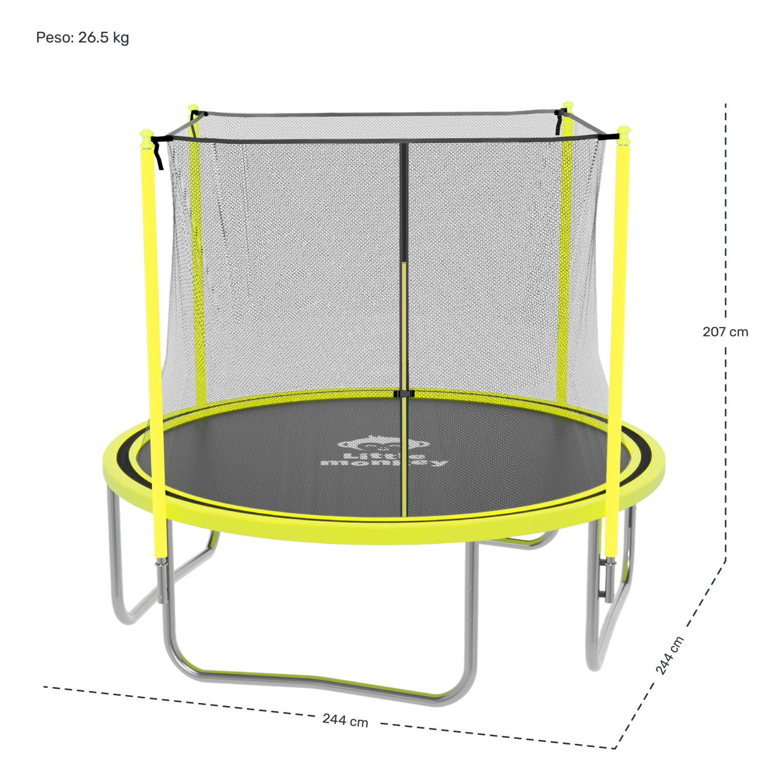 Foto 6 | Trampolín Infantil Little Monkey Grande con Red de Seguridad