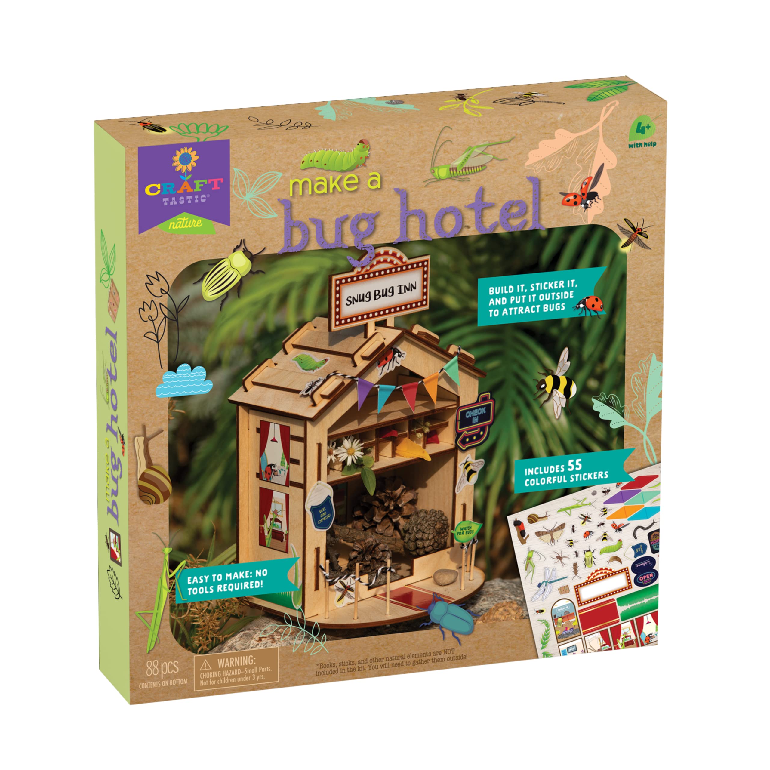 Kit De Manualidades Playmonster Craft-tastic Bug Hotel Diy Nature 4+ - Venta Internacional.