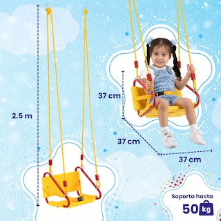 Foto 4 | Asiento Columpio Para Niños Respaldo, 3-6 Años - Enerplay