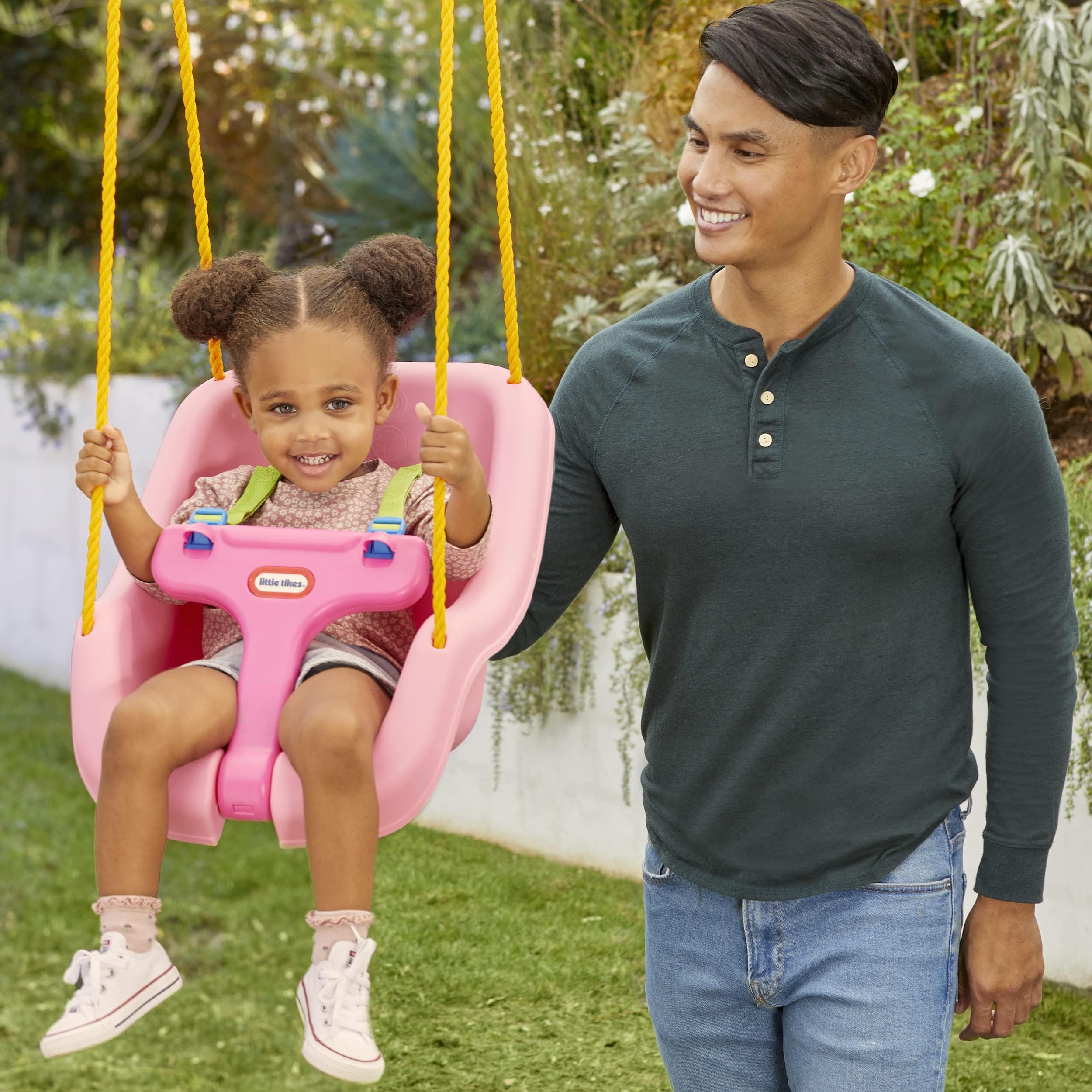Foto 5 pulgar | Swing Little Tikes Snug 'n Secure, 2 En 1, 9m-4y, Rosa, Con Correas - Venta Internacional.