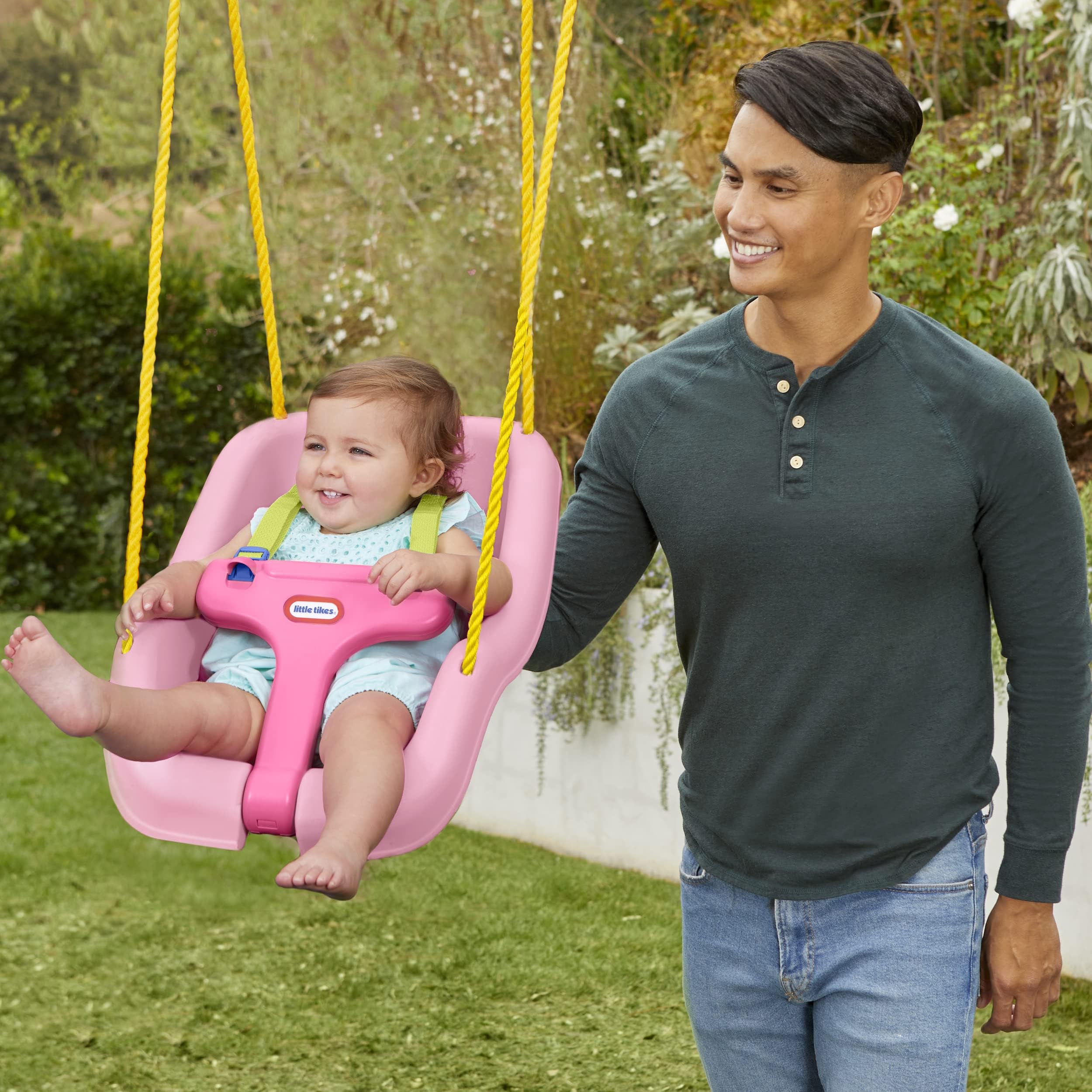Foto 6 | Swing Little Tikes Snug 'n Secure, 2 En 1, 9m-4y, Rosa, Con Correas - Venta Internacional.