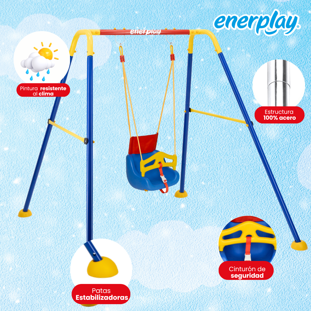 Foto 4 pulgar | Columpio Para Niños Madrid  150x160cm - Enerplay