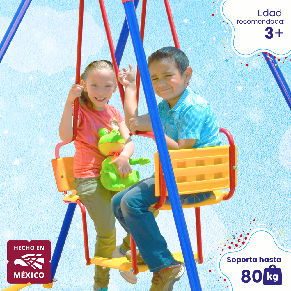 Foto 3 pulgar | Columpio Doble Para Niños Twin 130x124 Cm – Enerplay