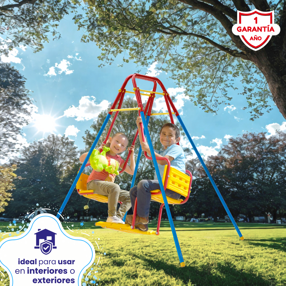 Foto 6 pulgar | Columpio Doble Para Niños Twin 130x124 Cm – Enerplay