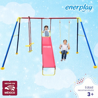 Foto 2 | Columpio Con Resbaladilla Y Balancín Doble - Enerplay