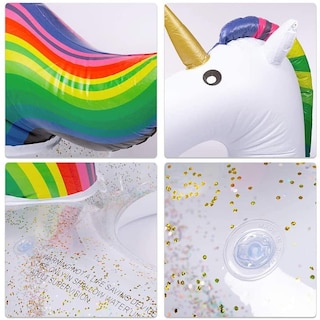 Foto 3 | Salvavidas Inflable Generica color Blanco Flotador Unicornio 68cm para Alberca